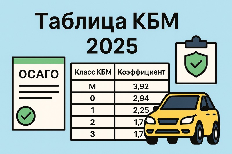 Таблица Таблица КБМ 2025
